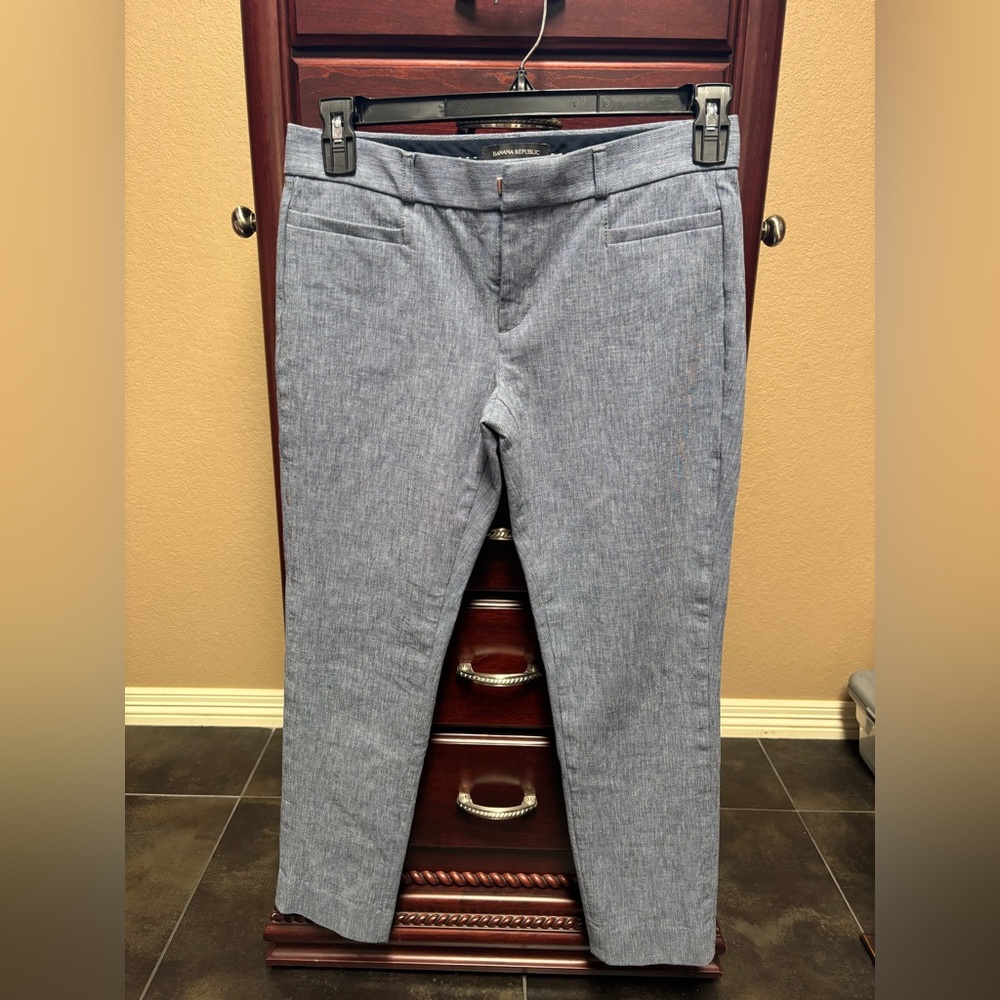 Banana Republic Light Blue Denim Cropped Trousers